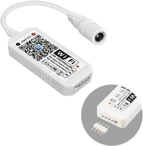 (2 Pack) Aubric Smart WiFi LED Controller, RGB Led Strip Lights Wireless Controller, Compatible with Alexa & Google