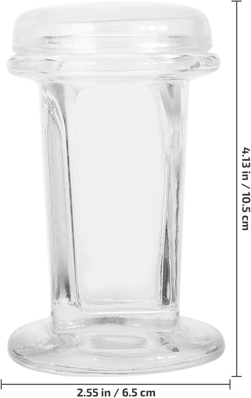 Gatuida 1pc Glass Staining Jar with Lid, 5-Slide Canister for Microscope Slides, Clear Container for Staining