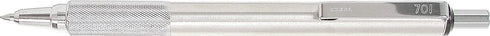 Zebra 29411 F-701 Ballpoint Stainless Steel Retractable Pen, Fine Point, Black Ink, 4 Pack