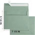 Wishop 100 Pack Sage-Green A7 Envelopes, Self-Adhesive 5x7 Envelopes for Invitations, 5x7 Greeting Cards