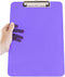 JAM PAPER Plastic Clipboards - Letter Size (9 x 12.5) - Violet Purple, Clip Board Sold Individually
