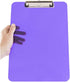 JAM PAPER Plastic Clipboards - Letter Size (9 x 12.5) - Violet Purple, Clip Board Sold Individually