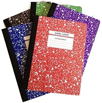 Staples Assorted Colors Composition Book 9 ¾ in X 7 ½ in (5 Pack)