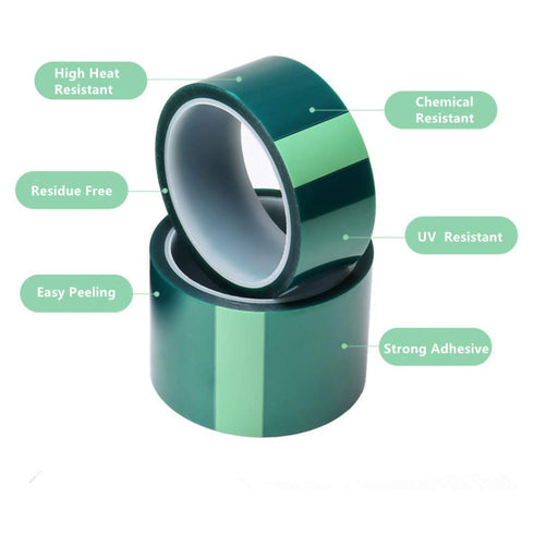 MISSYOUNG Green Polyester Thermal Adhesive Tape for Epoxy Resin Molding, High Temperature Masking Tape (2 in x 108 FT)