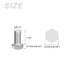 Hex Bolts 10Pcs, 5/8-11x1-1/2" 304 Stainless Steel Fully Threaded Hex Head Screw for Furniture Repair, Silver
