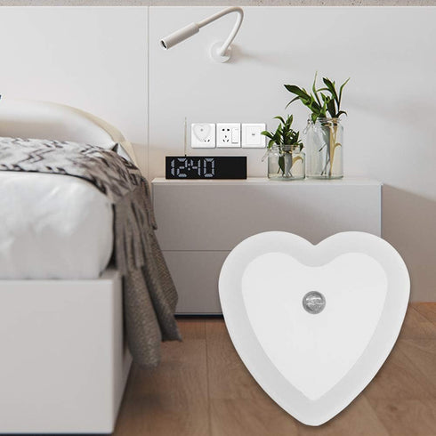 Set 4, 0.5W maxin LED Night Light Lamp with Smart Auto ON/Off Sensor of Plug-in LED Wall Night Light Lamp for Bedroom