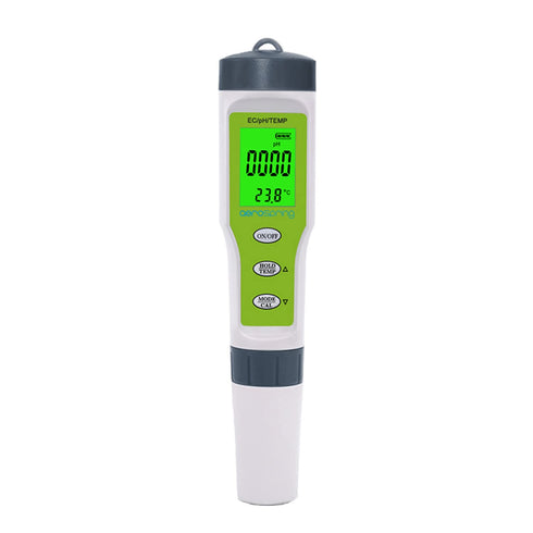 3-in-1 Waterproof Multifunction Digital Meter, Measures EC, pH, and Temperature for Hydroponic Systems