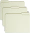 Smead Pressboard File Folder, Letter Size, 1/3-Cut Tab, 1" Expansion, Gray/Green, 25 per Box (13230)