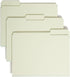 Smead Pressboard File Folder, Letter Size, 1/3-Cut Tab, 1" Expansion, Gray/Green, 25 per Box (13230)