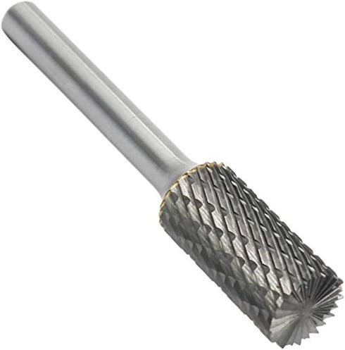 SB-5 Tungsten Carbide Burr, Cylinder Shape Double Cut Rotary Burrs File, 1/2'' Cutter Dia