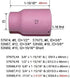 RIVERWELD TIG Large Gas Lens Alumina Nozzle Ceramic Cups 53N87#12 3/4" Orifice Fit SR DB WP 9 17 18 20 25 26 TIG Welding Torch 5pk by RIVERWELD