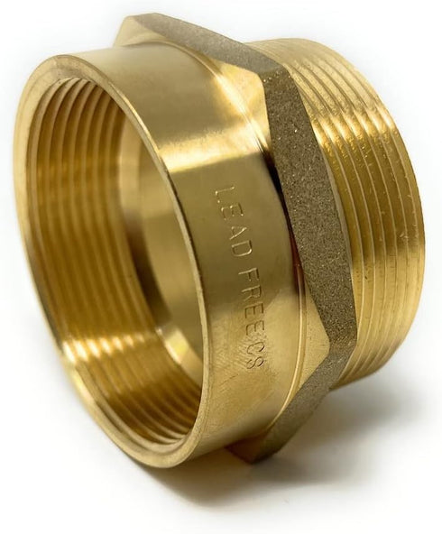 G Thread Female to NPT Male Pipe Fitting Adapter, Lead-Free Adapter (2 inch)