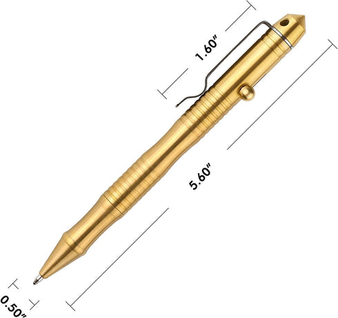 SMOOTHERPRO Solid Brass Bolt Action Pen, Refillable Heavy Duty for Tremor Parkinson Arthritic Writing, Retro Black