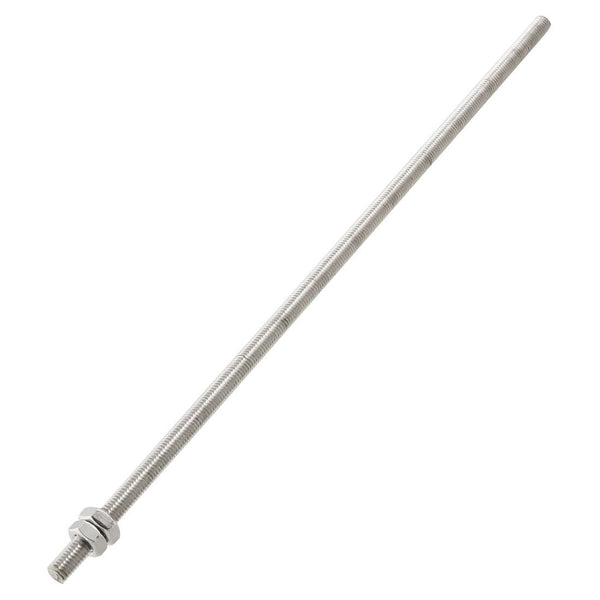uxcell 320mm x M8 Stainless Steel Thread Bar Stock Rod, Silver Tone