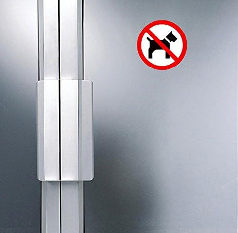 dealzEpic No Pets Inside/No Dogs Allowed Sign, Self Adhesive Vinyl Decal Sticker, Pack of 4 Pcs