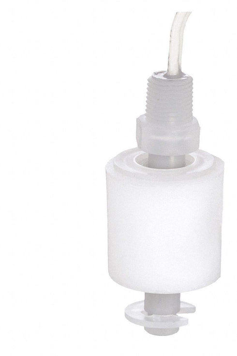 Madison M8000 Miniature Vertical Float Switch, Liquid Level Sensor, Polypropylene, 1/8" NPT