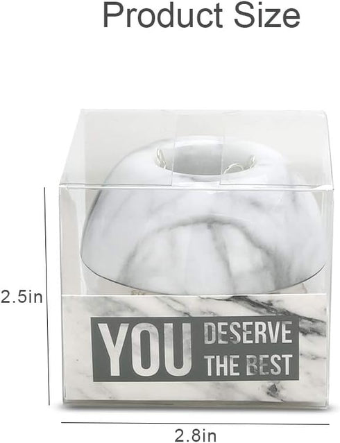 MultiBey Gold Paper Clips in Elegant Magnetic Marble White Clip Holder - 28mm, 100 Clips per Box