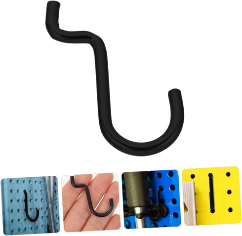 10 ABOOFAN Pcs Iron Pegboard Hooks Double Wire Design High Hardness Wear Resistant Tool Organizer Pegboard Accessories