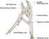 Hoteche 3pcs Mini Locking Plier Set, 5" C-Clamp, Long Nose, Round Jaw Versatile Tools for Grip and Secure