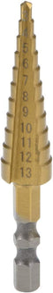 uxcell HSS Step Drill Bit 3mm to 13mm, 11 Sizes Titanium Coated for Metal Wood Plastic