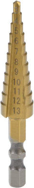 uxcell HSS Step Drill Bit 3mm to 13mm, 11 Sizes Titanium Coated for Metal Wood Plastic