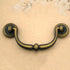 WenRan Closet 90mm (4) Drawer Pulls Double Hole Yellow Antique Brass Color Antique Small Hanging Pull Cabinet Door