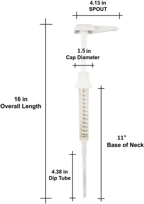 Syrup Pump fits Standard Gallon jug, Lock Down Pump Delivers 1oz/30ml of Liquid with Each Pump Stroke, Fits only Standard 1-1/2 inch (38 mm) Neck Size