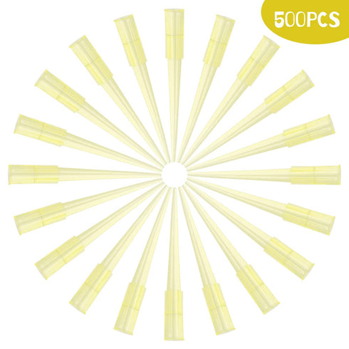 WMYCONGCONG 500 PCS Pipette Tips 200ul Clear Yellow Universal Disposable Tips for Lab Liquid Pipettor