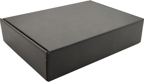 Small Black Shipping Boxes for Small Business, Pack of 25, 9x6x2 inches Cardboard Corrugated Mailer Boxes