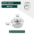 M5-0.8 Serrated Flange Hex Nuts - 100 pcs, Hexagon Flange Nuts 304 Stainless Steel 18-8, Bright Finish