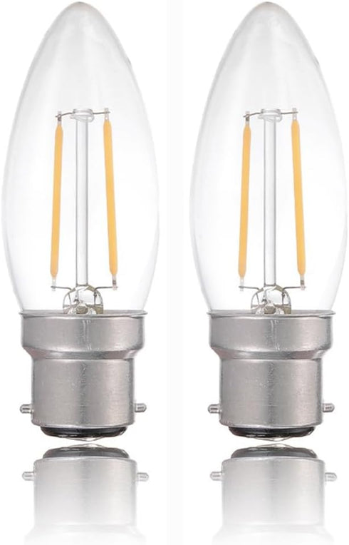 C35 Vintage Bayonet LED Light Blub Dimmable 6W B22 C35 Chandelier Warm