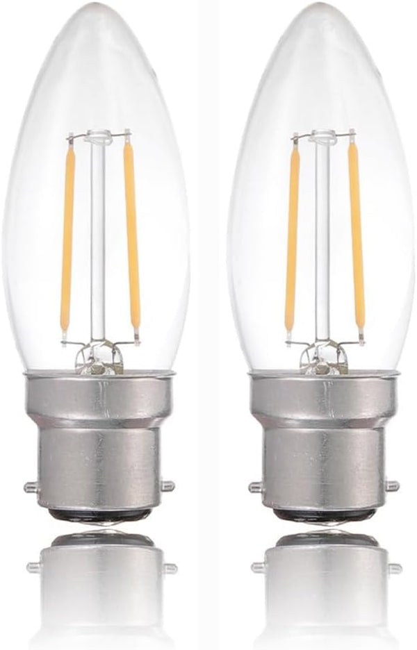 C35 Vintage Bayonet LED Light Blub Dimmable 6W B22 C35 Chandelier Warm