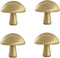 SANCHAKOU Dresser Knobs 4 Pack Brass Shoe Cabinet Bedside Table Mushroom Handle Wardrobe