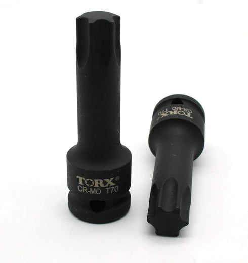 TMAX T70 3 Inch Long Torx Star 6 Point Black Impact Bit Socket, Auto Repair Tool