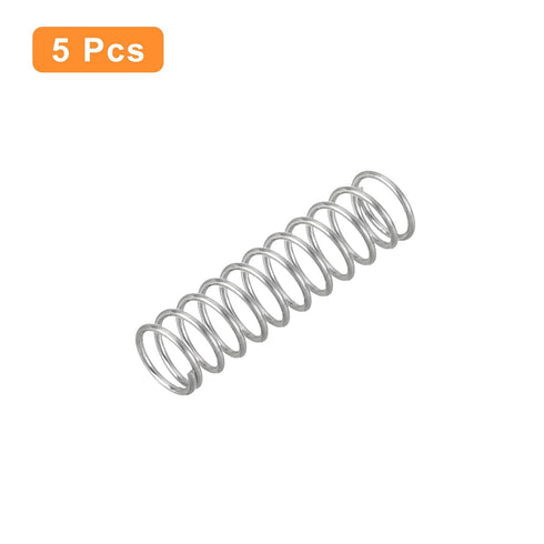 uxcell 5Pcs Compression Spring, Wire Diameter 0.016", OD 0.16", 304 Stainless Steel Coil Mechanical Compressed Spring