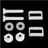 WNHNO 2Pcs White Plastic Toilet Seat Screws and Nuts with Washers, Universal Hinges Toilet lid Fastener Parts Kit