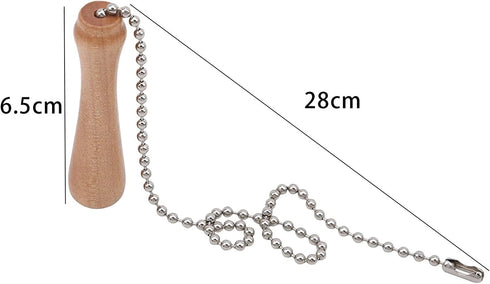 Generic 12 Inch Beaded Pull Chain Extension with Connector Wooden Pillars Walnut Pendant Antique Brass Pull Chain