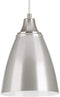 Pure LED Collection 1-Light Satin Aluminum/Silver Metal Shade Coastal Pendant Light Brushed