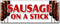SignMission 48" Sausage ON A Stick Decal Sticker Italian Pork Homemade Snack Lunch