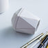 White Ceramic Desk Cute Pen Holder Stand, Gold Line Pencil Cup Pot Organizer for Makeup Brushes