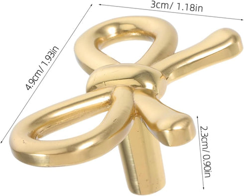 Gadpiparty Brass Bowknot Handle for Bow Drawer Pulls Vintage Cabinet Knobs Sturdy Furniture Hardware for Dresser Shoe