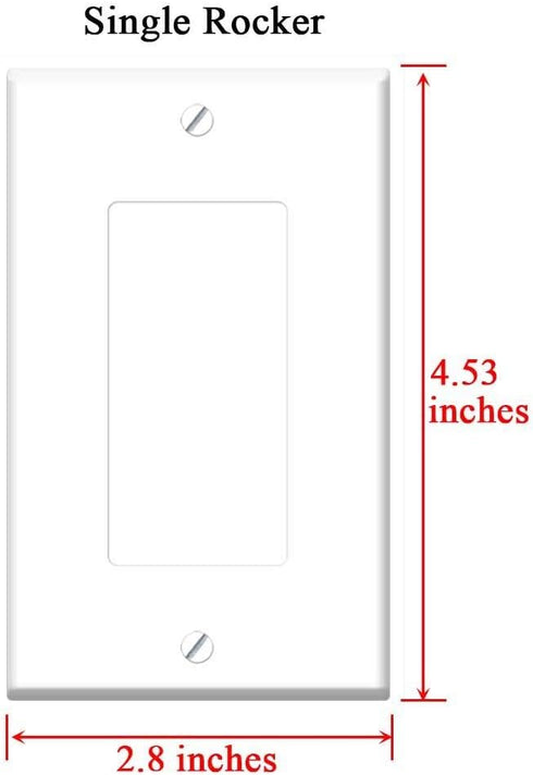 Yuatuwaw 2 Switch Plate Single Rocker/GFCI - Stone Zen White Spa Rock Alternative Close-Up