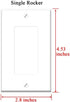 Yuatuwaw 2 Switch Plate Single Rocker/GFCI - Stone Zen White Spa Rock Alternative Close-Up