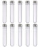 10 Pack 40ml Clear Plastic Test Tubes with Screw Caps, Multi-Purpose Vials for Scientific Experiments, Party, Candy