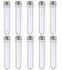 10 Pack 40ml Clear Plastic Test Tubes with Screw Caps, Multi-Purpose Vials for Scientific Experiments, Party, Candy