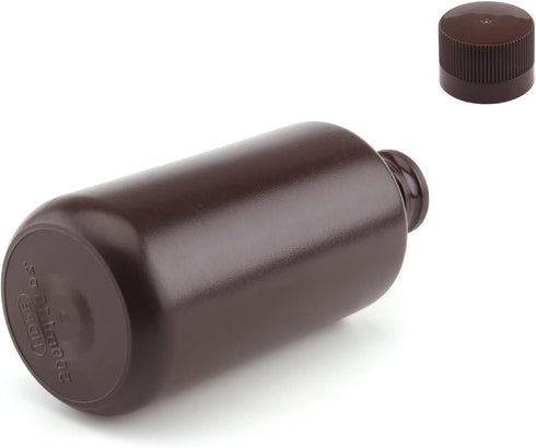 Othmro 2pcs 500ml Plastic Lab Cylindrical Chemical Reagent Bottle with Lids Wide Mouth