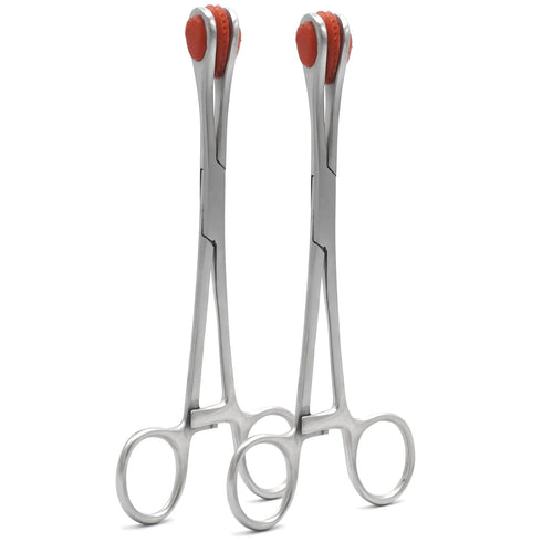 Young Tongue Rubber Jaws Seizing Forceps Straight (Pack of 2)
