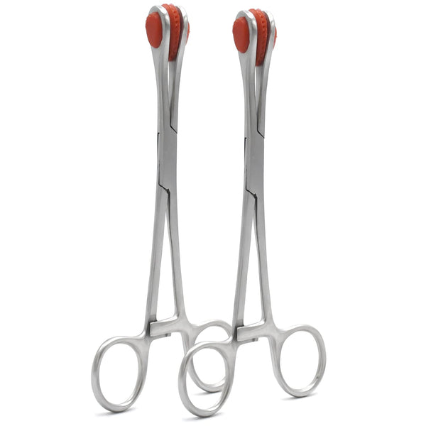 Young Tongue Rubber Jaws Seizing Forceps Straight (Pack of 2)