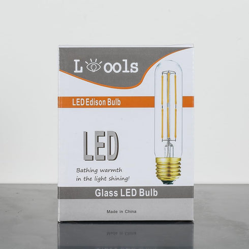 Dimmable E26 Bulb 6W 60 4000K E26 AC120V 600lm T9 T10 Bulb 6Pack Leools LED Equal Watt Neutral White Edison Tubular LED