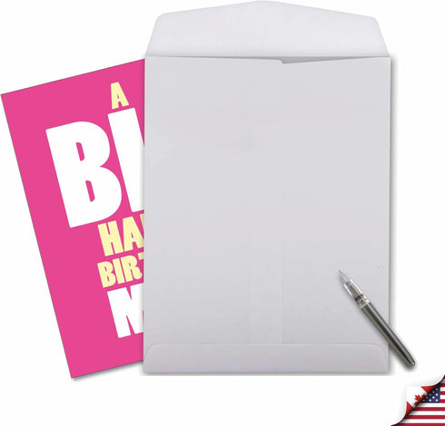 NobleWorks - 1 Large Birthday Greeting Card (8.5 x 11 Inch) - Fun Bday Celebration, Big Happy Birthday Mom